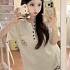 Pijama de manga corta y pantalón largo transfronterizo nuevo para mujer, colección primavera/otoño/verano 2026, talla grande, corte holgado, con patrones en relieve y adorables diseños de dibujos animados, adecuado para ropa de estar