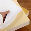 Cartulina de Papel de Arroz Hecha a Mano al por Mayor, Papel de Cáñamo Redondo Estilo Antiguo tipo Espejo para Caligrafía, Cartulina Blanca en Blanco para Superficie de Abanico de Pintura China