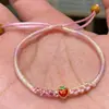 Novo Bracelete de Lótus Borboleta Tecido à Mão Estilo Chinês, Bracelete de Gato Osmanthus, Popular no Xiaohongshu, Presente de Dia das Mães