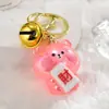 Nuevo llavero de oso rico en gelatina exquisito lindo colgante acrílico galvanizado accesorios de bolsa regalo venta al por mayor