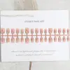 Ballet Bajo la Luna Armadura para Manos Rubor Gradiente Armadura Corta V Taladro Francés Manicura Pegatinas para Uñas