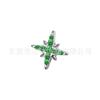Aretes Jiang Ti F136 Titanio Bamang Estrella con Diamante Completo Polaris Aleación de Titanio G23 Joyería para Perforación Humana Uñas para Hueso de la Oreja