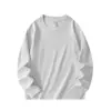 Camiseta Pesada de Manga Larga Directo de Fábrica para Mujer y Hombre Mismo Estilo Color Sólido Casual Moderna Cuello Redondo Versátil Camiseta Base
