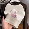 Camiseta Base de Forro Polar Cepillado para Niñas Otoño Invierno Elegante Talla Mediana a Grande Infantil Camiseta de Manga Larga Color Bloque Niña Cuello Redondo Prenda Interior Superior