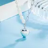 Novo Colar de Pérolas em Formato de Coração Estilo Coreano e Japonês, Moderno e Elegante, Design Delicado e Único, Colar Feminino, Venda por Atacado Disponível