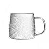 Juego de Tazas de Vidrio Martillado Grueso para el Hogar con Asa, Resistente a Altas Temperaturas, Estilo Japonés, Juego de Tazas de Vidrio para Jugo y Café, Lujo Ligero