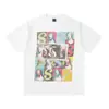 2025 verão nova marca de moda americana amantes masculinos e femininos plus size solto pulôver manga curta camiseta adolescente