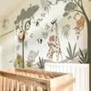 Una Variedad de Nuevos Adhesivos de Pared de Animales del Bosque Estilo Bohemio para Colgar en Árboles, Adhesivos de Pared Autoadhesivos para Decorar Fondos de Dormitorio
