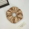 Scrunchie Grande de Satén Estilo Coreano de Alta Gama de Color Sólido Alta Elasticidad para Moño Accesorio para el Cabello