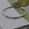 Pulseira de Prata Tailandesa Aberta de Bambu da Moda Nova All-match Simples Celebridade da Internet Par Joia