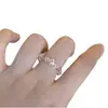 Anillo de Cristal Blanco Facetado Perla Shijia Manta Rosa Cristal de Fresa Natural para Mujer Estilo Casual Exquisito Lujo Ligero