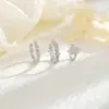 Clip de hueso de oreja sin perforación de diamante Flash para mujer, estilo francés simple, temperamento Mori frío, súper hada, clip de oreja de estrella de seis puntas brillante