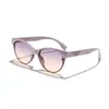 Raine 2026 Novos Óculos de Sol Gatinho Europeus e Americanos Elegantes Lentes PC Degradê Estilo de Rua Celebridade da Internet Emagrecimento Facial Óculos de Sol com Proteção Solar