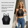 Top Camisola Curta Vazada Zeriluna: O design curto é confortável e respirável, acentuando os contornos do corpo