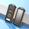 Power Bank Solar com Cabo Embutido, Portátil para Exterior Grande Capacidade 20000 Mah Fonte de Alimentação Móvel Personalizado de Fábrica
