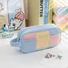 Bolsa de Maquillaje Nueva de Pana Transfronteriza, Bolsa de Almacenamiento Portátil de Color Contrastante, Bolsa de Tocador de Viaje Moderna y Versátil al por Mayor