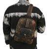 Bolsa Transversal de Couro Crazy Horse Vintage para Homens, Bolsa de Peito para Viagem ao Ar Livre de Grande Capacidade para o Verão 2023, Modelo 3028