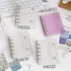 PVC Transparente Glitter Pequeno Fresco A7A8M5 Cinco Furos Caderno de Folhas Soltas Capa de Caderno Bolsa de Armazenamento Porta-Cartões Acessórios