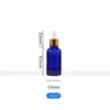 Frasco de Aceite Esencial Azul 5Ml-100Ml con Gotero de Plástico, Frasco de Vidrio, Frasco para Suero a Prueba de Luz, Dispensación de Muestras Cosméticas