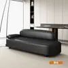 Sofá de Couro Novo Minimalista Moderno de Luxo Leve para 2 Lugares Sala de Estar Quarto Reclinável Casual Recepção Chaise Lounge Sofá