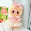 [Apenas roupas de bebê] Boneca pingente LUKY CAT Lila de 16cm roupas de inverno xale estrela rosa claro conjunto de quatro peças fofo