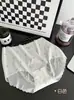Serie de Hielo de Seda de Verano Sensible al Hielo Ultradelgada Sin Marcas Agradable a la Piel Combinación Desnuda Cintura Media Suave Transpirable Color de Contraste Calzones para Niñas para Mujeres