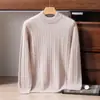 Ropa de punto casual para hombres urbanos, nuevo suéter de cachemir otoño/invierno 2010 con cuello semi-alto, adecuado para ropa de negocios informal, grueso