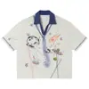 Ropa para Hombre Beijie 2026 Verano Nueva Camiseta de Manga Corta Estampada Estilo Universitario Camiseta Unisex con Cuello en V Top de Ins