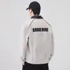 Chaqueta de Solapa con Bloques de Color de Lana Texturizada de Gama Alta para Hombre, Nuevo Estilo de Otoño, Chaqueta Piloto Holgada Fresca para Hombre