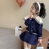 Falda de Traje Estilo Preppy para Niñas 2025 Nuevo Suave Kidsren's Primavera y Otoño Falda Plisada para Niñas Traje de Otoño de Dos Piezas