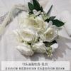 Simulación transfronteriza de 12 cabezas, pintura al óleo de peonía, estilo coreano, flor artificial de peonía, decoración de ramo de rosas para boda en casa.