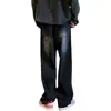 Calças largas e soltas de perna reta Calças de estilo high street europeias e americanas Design de nicho masculino Sense Jeans retrô americano Marca da moda