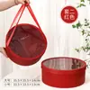 Venta Directa del Fabricante Original de Cajas Redondas de Empaque para Flores Frescas Portátiles de Alta Gama con Ventana, Cajas de Regalo, Impermeables