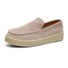Mocasines de Cuero Gamuzado X631 Otoño para Hombre, Mocasines Casuales Transpirables de Verano con Suela Gruesa, Estilo Old Money