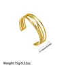 Pulsera de Acero de Titanio Dorado Estilo Ins Europeo y Americano, Pulsera de Acero Inoxidable Exagerada de Nicho de Alta Gama con Personalidad, Venta al por Mayor desde el Fabricante
