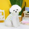 Roupa Pet para Cachorro Primavera e Verão Colete de Tira Fina para Cães Pequenos como Teddy, Schnauzer, Bichon, com Estampa Completa de Ursinhos