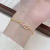 Exquisiteiro Coringa Super Branco Doze Amendoins Flor de Cerejeira Chuva Colar Moda Temperamento Estilo Doce Pulseira de Pérola para Mulheres