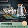 Juego de Tazas de Agua Uso Doméstico Tetera de Agua Fría Vidrio Resistente a Altas Temperaturas Uso Doméstico Taza para Té de Hierbas Taza de Agua Simple Tetera de Agua Fría para Sala de Estar