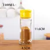 Atacado Transfronteiriço Cozinha Redonda Garrafa de Tempero Vidro Transparente Pimenta Cominho Polvilhador Pote Garrafa de Tempero Amazon