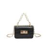 Mini bolso de mano con perlas de piedra para mujer, primavera 2025, nuevo bolso de hombro con cadena texturizada.