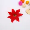 Navidad Flor de Nochebuena Artificial Nueva Transfronteriza Planta Ramo Decoración Flor de Terciopelo Flor Artificial Arreglo Floral Escena Flor Falsa