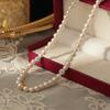 Collar de Perlas Vintage Estilo Francés, Collar Cielo Estrellado Hecho a Mano con Perlas, Se Puede Usar en Capas con Cadena para Suéter, Collar de Perlas para Mujer
