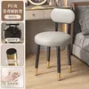 Taburete de Maquillaje con Sensación de Lujo Ligero y Gama Alta, Taburete para el Hogar con Respaldo para Habitación de Niñas, Silla de Tocador para Dormitorio Principal, Taburete Redondo, Silla de Manicura