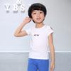 Ropa Infantil 2024 Verano Camiseta de Manga Corta para Niños Algodón Niños Tops de Color Sólido Venta al por Mayor Una Pieza Envío Directo Ropa Interior Estilo K