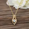 Nuevo Collar de Moda en Forma de Corazón con un Toque de Lujo, Cadena para Clavícula Bañada en Oro Real con Diamantes, Diseño Único y Elegante Regalo para Mujeres