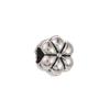 Cuentas de Trébol de Cuatro Hojas de Flor Hoja de Plata Antigua Plata Xizang Retro Serie Natural Cuentas de Agujero Grande Accesorios de Aleación Hechos a Mano DIY