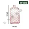 Botella de Gel Hidroalcohólico de Vidrio Creativa Colorida Botella de Jabón de Presión Patrón Ondulado Botella de Champú Acondicionador Botella de Loción