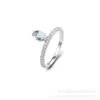 Anel Feminino de Prata Esterlina S925 com Design Simples de Luxo Leve de Nicho Novo, Estrela Prateada do Rio, Pedra Principal em Formato de Olho de Cavalo
