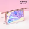 Bolsa de Maquiagem Colorida Holográfica a Laser Transfronteiriça Portátil, Bolsa de Armazenamento de Artigos de Higiene Pessoal Portátil de PVC à Prova d'Água, Bolsa de Armazenamento de Cosméticos de Viagem