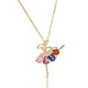 Origen de los productos: Amazon Joyería, Colgante de Collar de Niña Bailarina Ángel de Zirconia de Colores para Mujer, Fresco, Dulce y de Moda